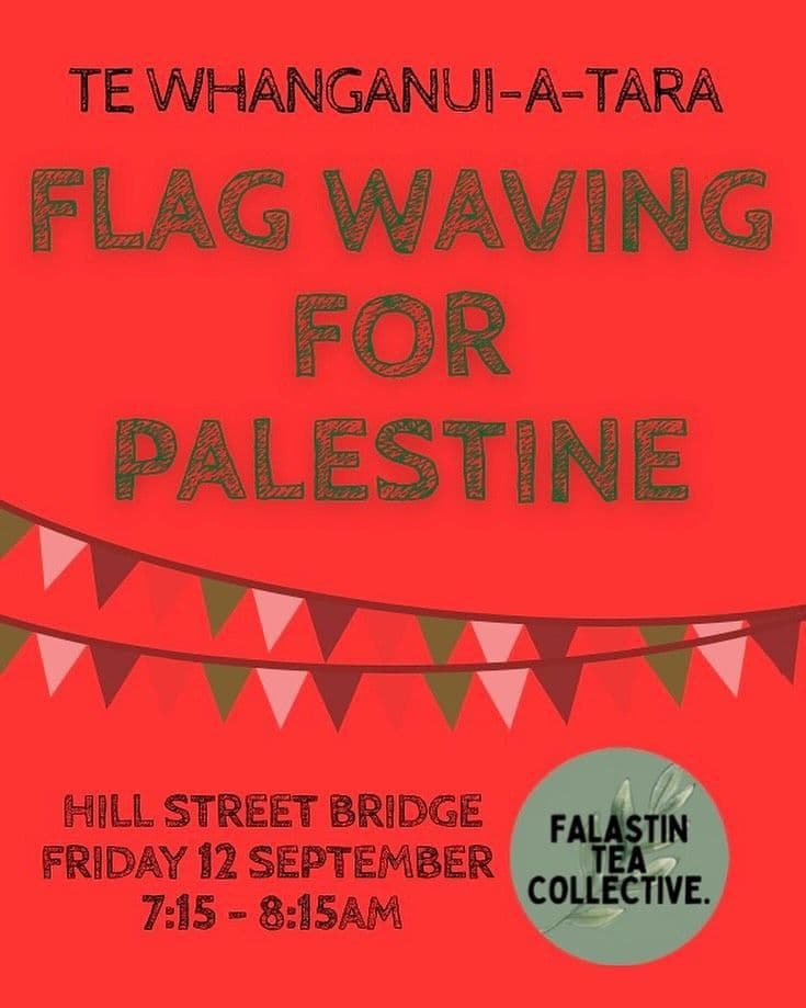 FLAG WAVING FOR PALESTINE
