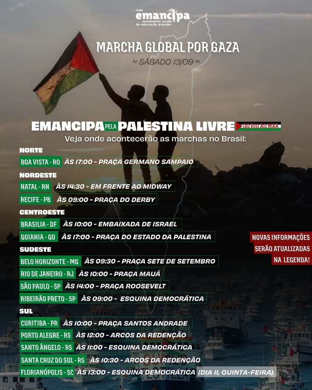 MARCHA GLOBAL POR GAZA (PRAÇA ROOSEVELT)