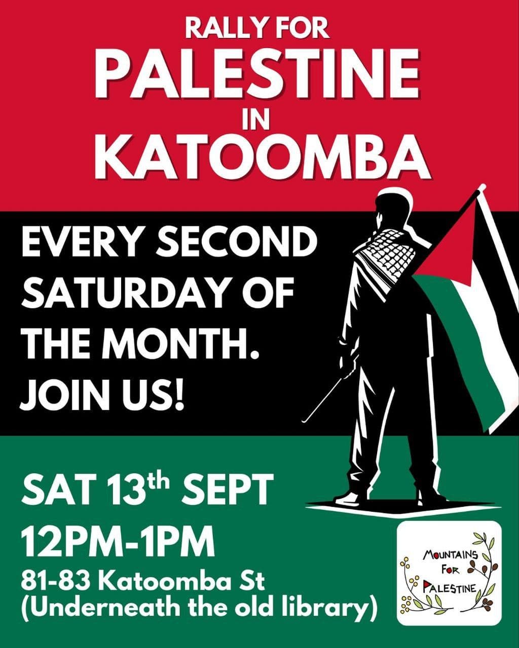 RALLY FOR PALESTINE IN KATOOMBA
