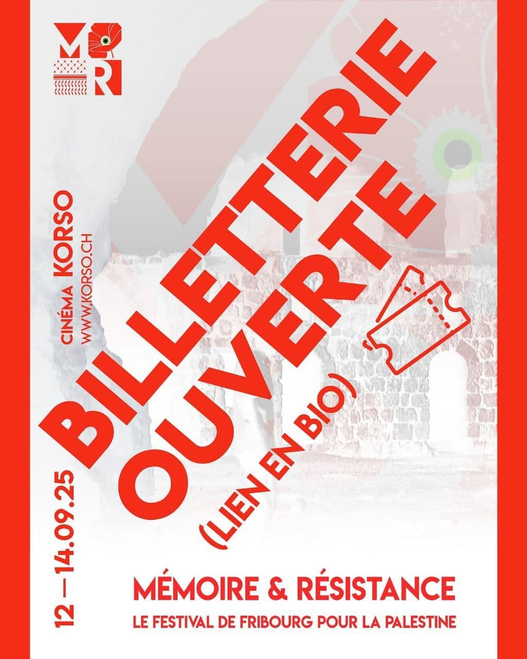 BILLETTERIE OUVERTE