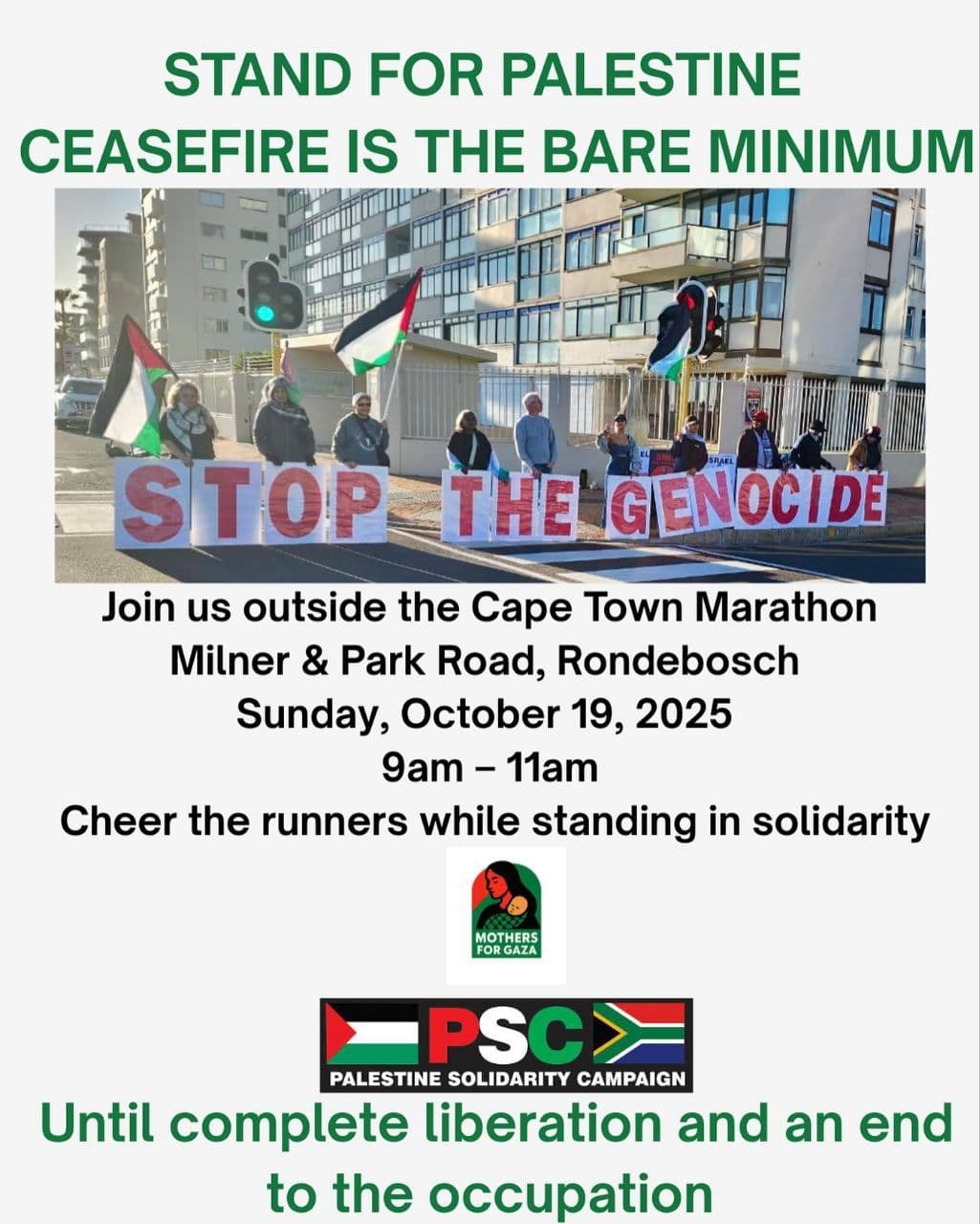 STAND FOR PALESTINE CEASEFIRE IS THE BARE MINIMUM
