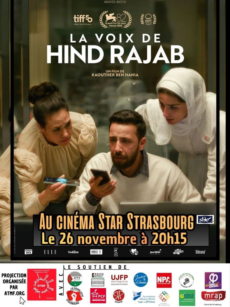 Projection du film La Voix de Hind Rajab