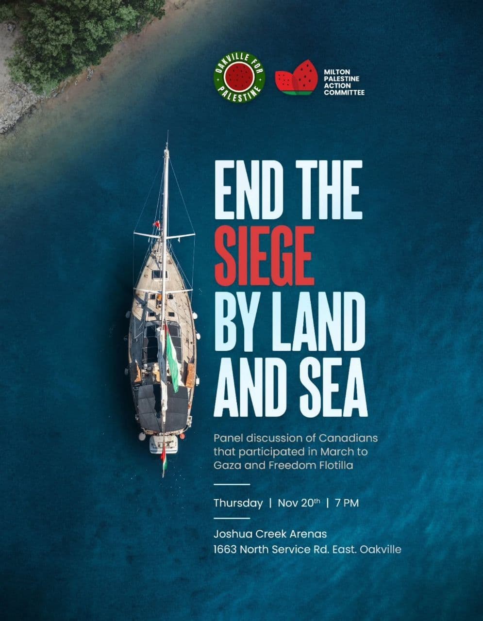 END THE SIEGE BY LAND AND SEA