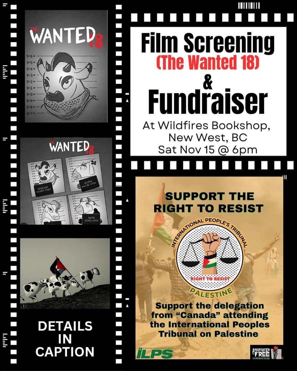 Film Screening (The Wanted 18) & Fundraiser