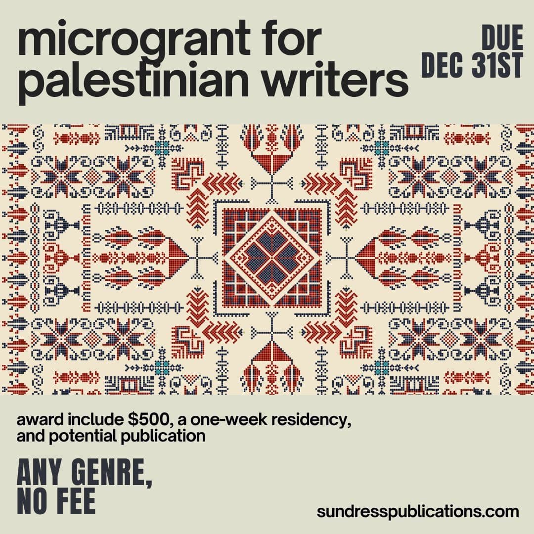 microgrant for palestinian writers