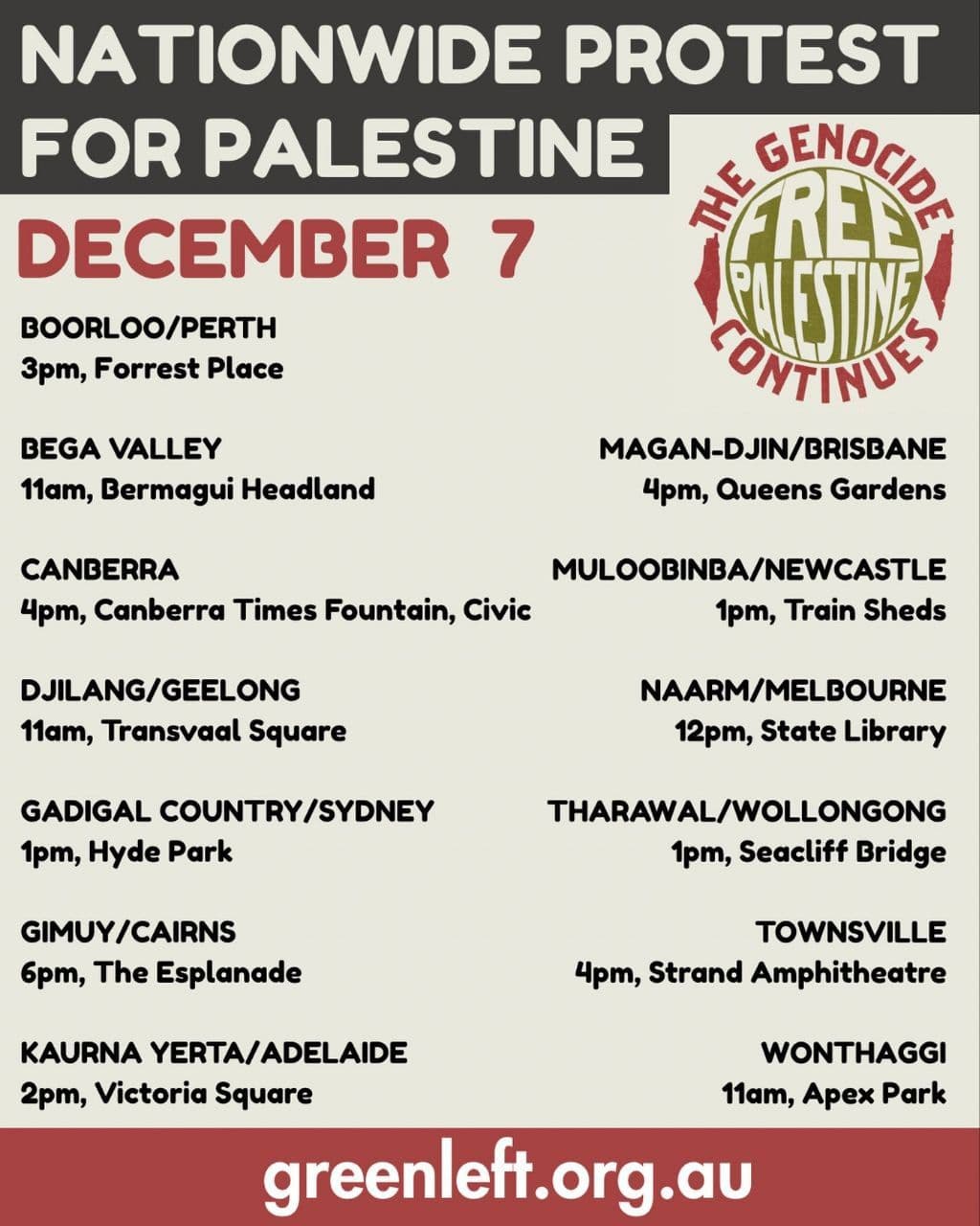 NATIONWIDE PROTEST FOR PALESTINE / Geelong
