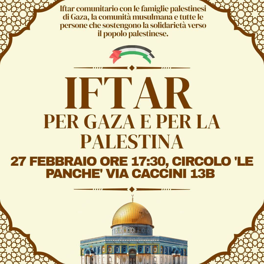 IFTAR PER GAZA E PER LA PALESTINA