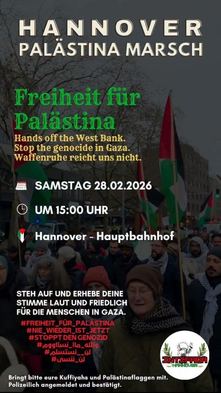 HANNOVER PALASTINA MARSCH