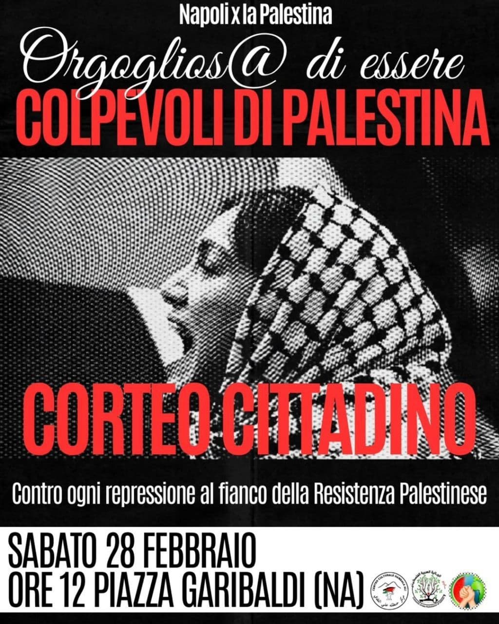 COLPEVOLI DI PALESTINA CORTEO CITADINO