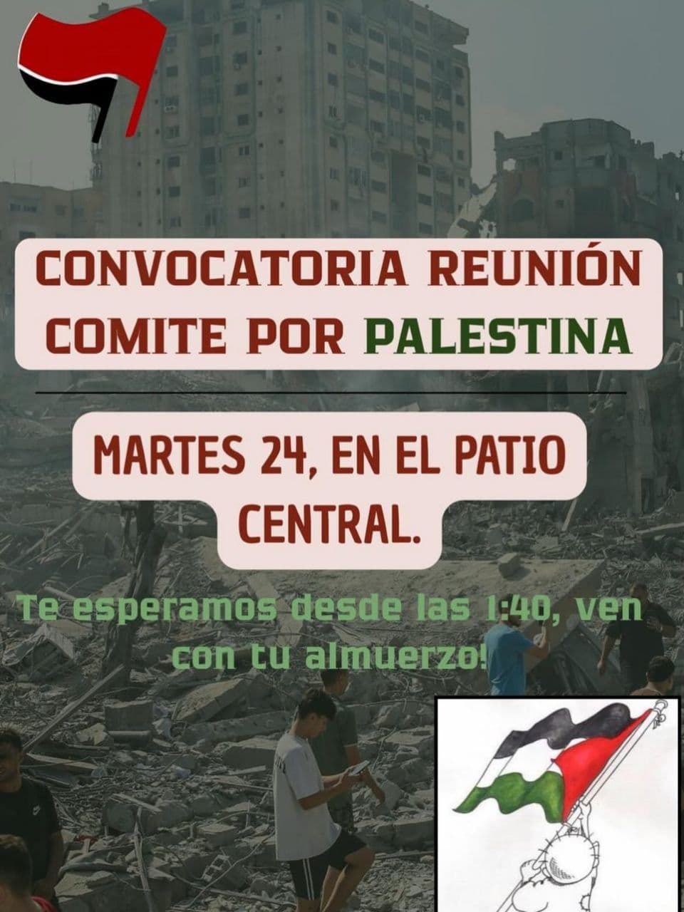 CONVOCATORIA REUNIÓN COMITE POR PALESTINA