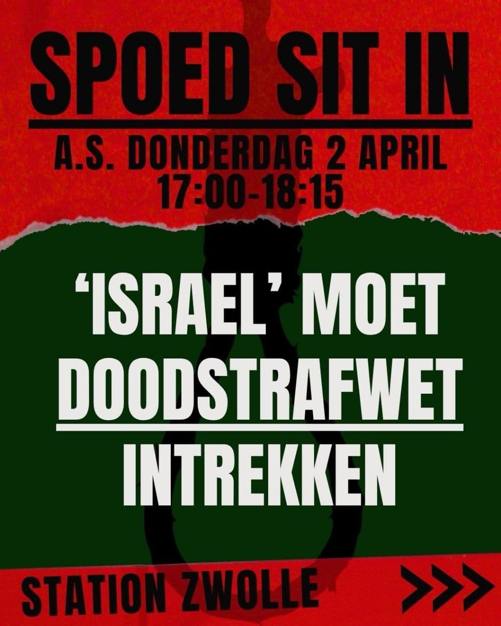 'ISRAEL' MOET DOODSTRAFWET INTREKKEN