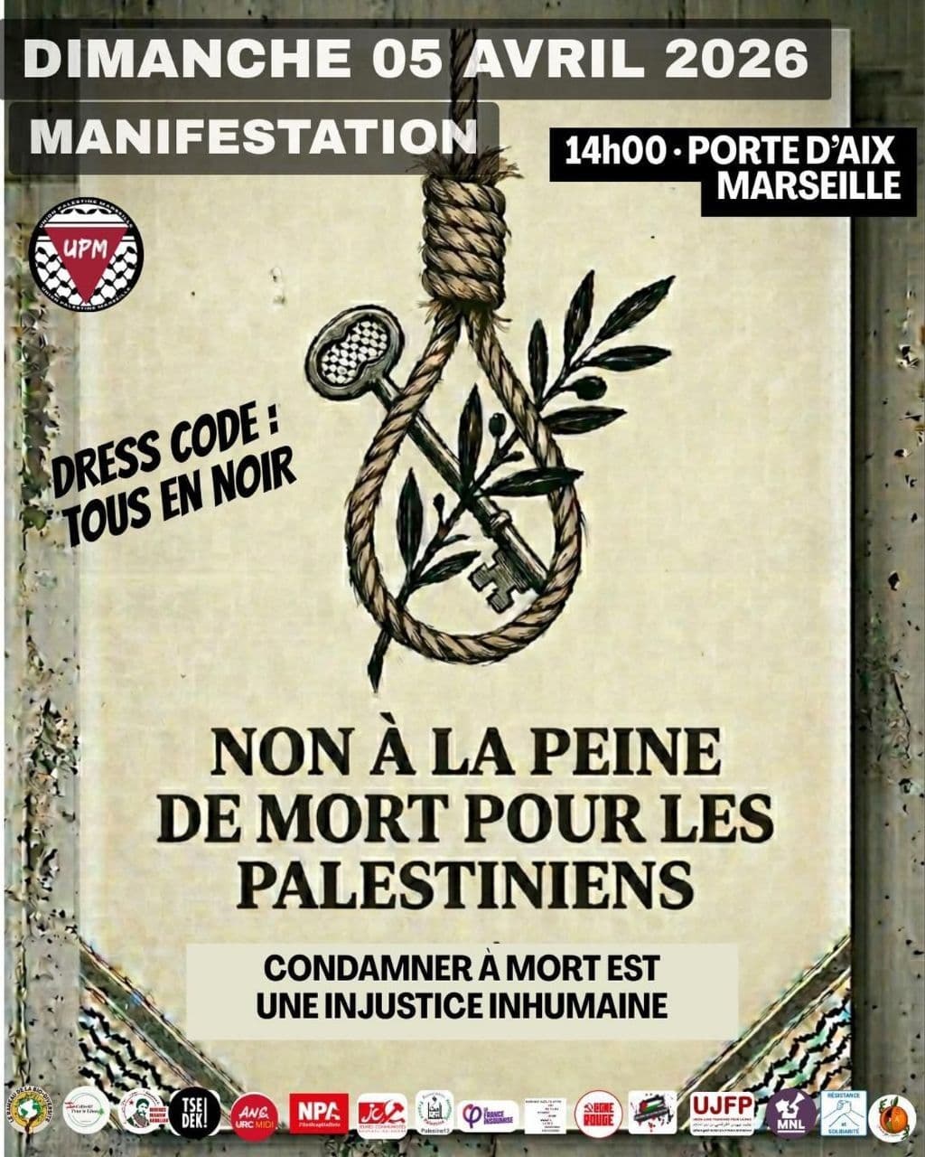 NON À LA PEINE DE MORT POUR LES PALESTINIENS