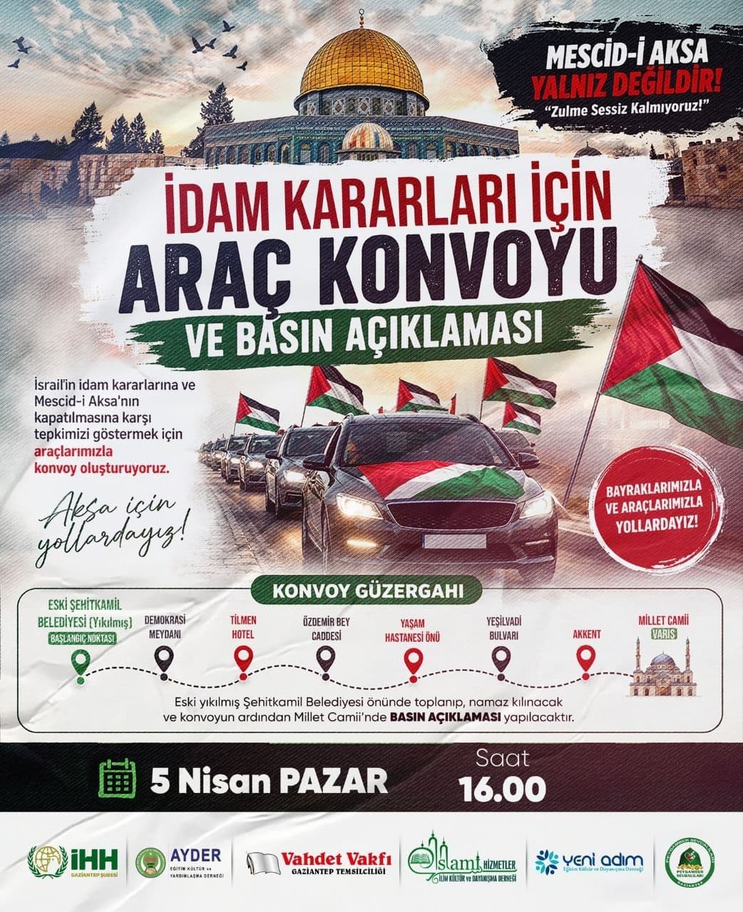 IDAM KARARLARI iCIN ARAC KONVOYU VE BASIN AÇIKLAMASI