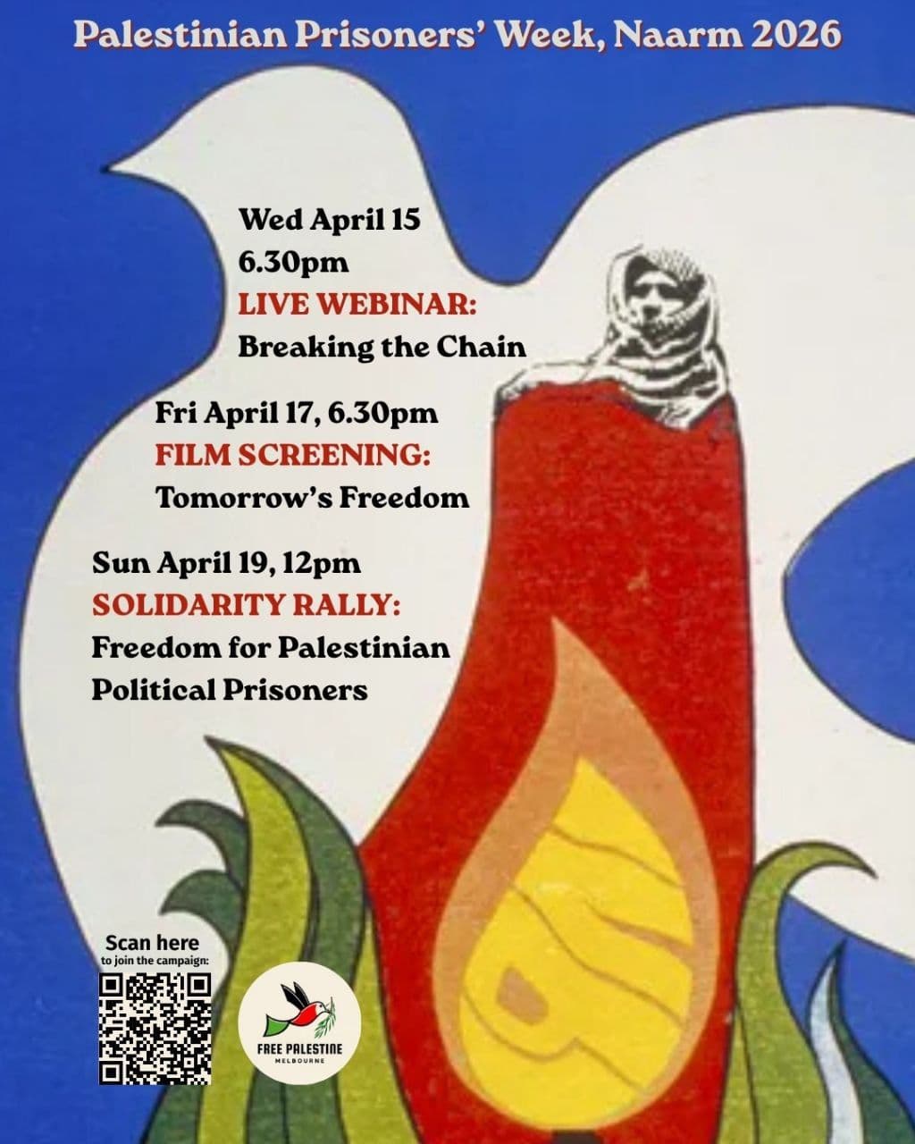 Palestinian Prisoners' Week, Naarm 2026 / 19 April