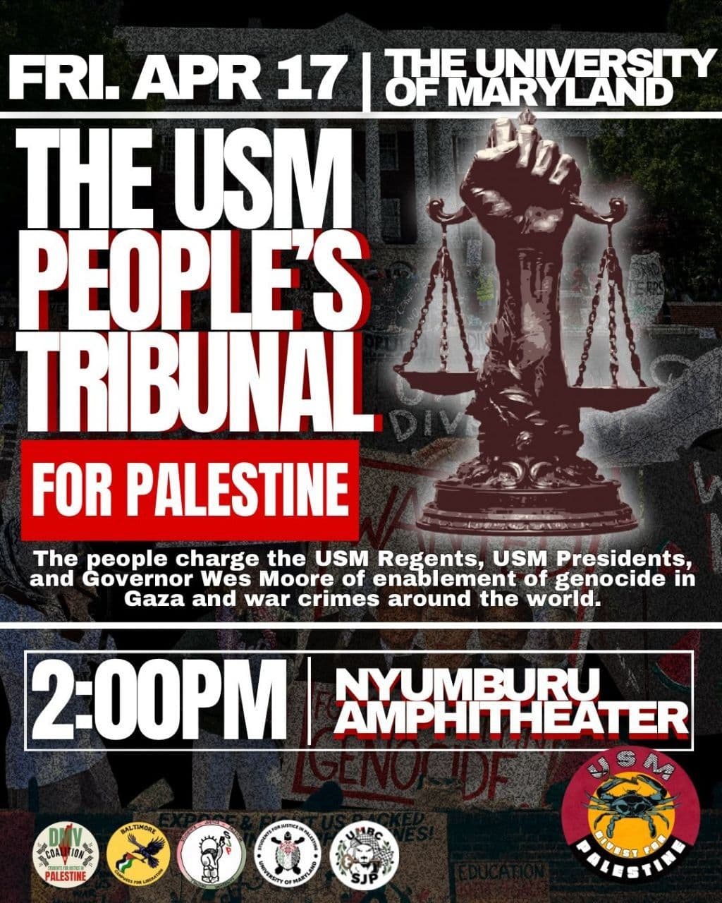 ANNOUNCING THE USM PEOPLES TRIBUNAL FOR PALESTINE!