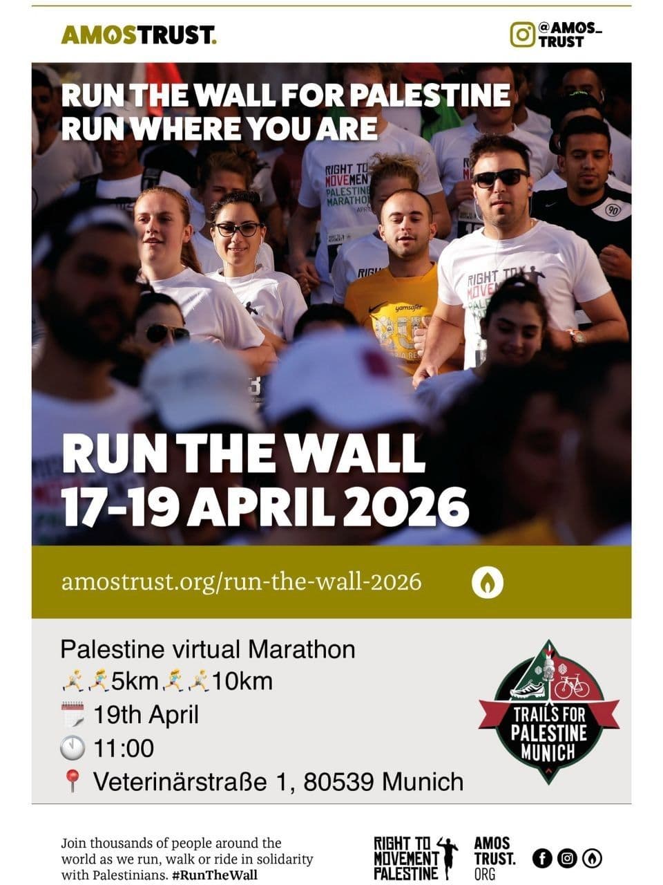 RUN THE WALL FOR PALESTINE RUN WHERE YOU ARE